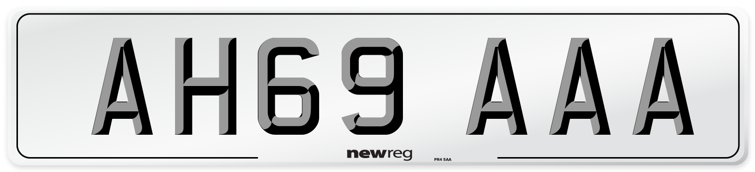 AH69 AAA Number Plate from New Reg
